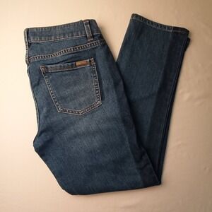 White House Black Market Low Rise The Straight Colorblock Jean Size 6 Cut Hem